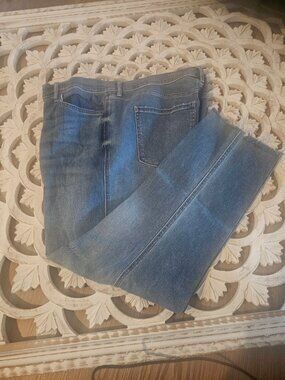 Light blue straight leg jeans
